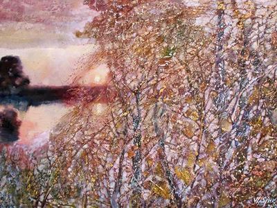 It shines with golden crushing by Alexander Vlasyuk - search and link Fine Art with ARTdefs.com