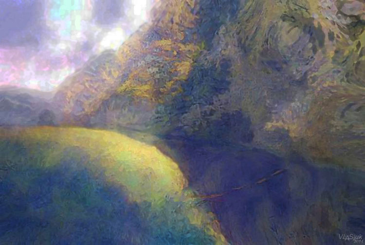 The first autumn ray by Alexander Vlasyuk - search and link Fine Art with ARTdefs.com