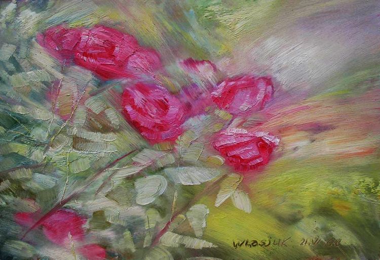 Crimean roses by Alexander Vlasyuk - search and link Fine Art with ARTdefs.com