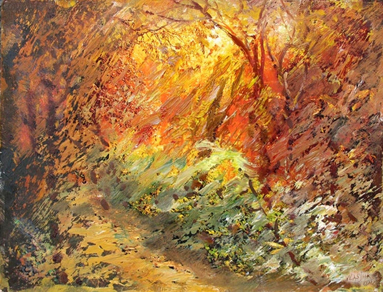 Autumn evening by Alexander Vlasyuk - search and link Fine Art with ARTdefs.com