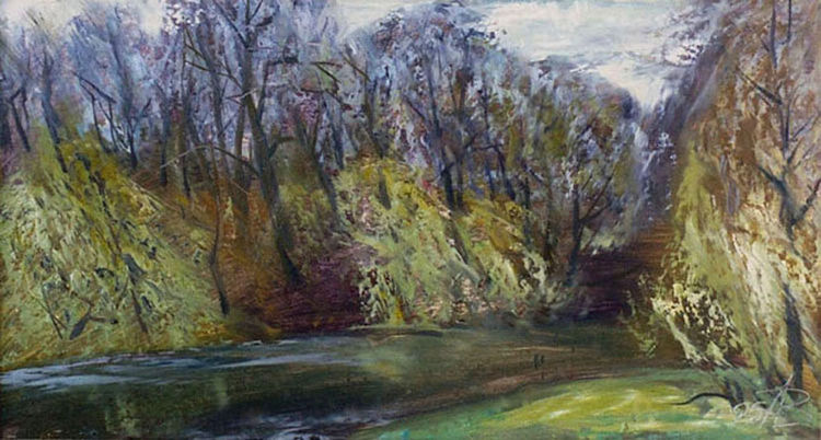 Spring on the Svisloch River by Alexander Vlasyuk - search and link Fine Art with ARTdefs.com
