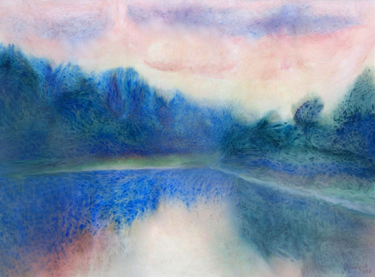 Evening in Berezina by Alexander Vlasyuk - search and link Fine Art with ARTdefs.com