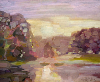 Morning sunrise by Alexander Vlasyuk - search and link Fine Art with ARTdefs.com
