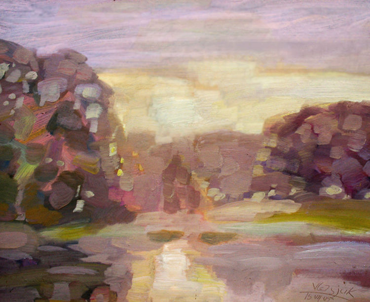 Morning sunrise by Alexander Vlasyuk - search and link Fine Art with ARTdefs.com