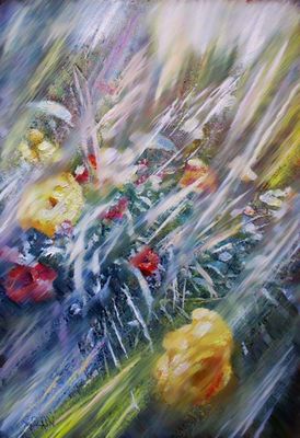 Impression of roses by Alexander Vlasyuk - search and link Fine Art with ARTdefs.com