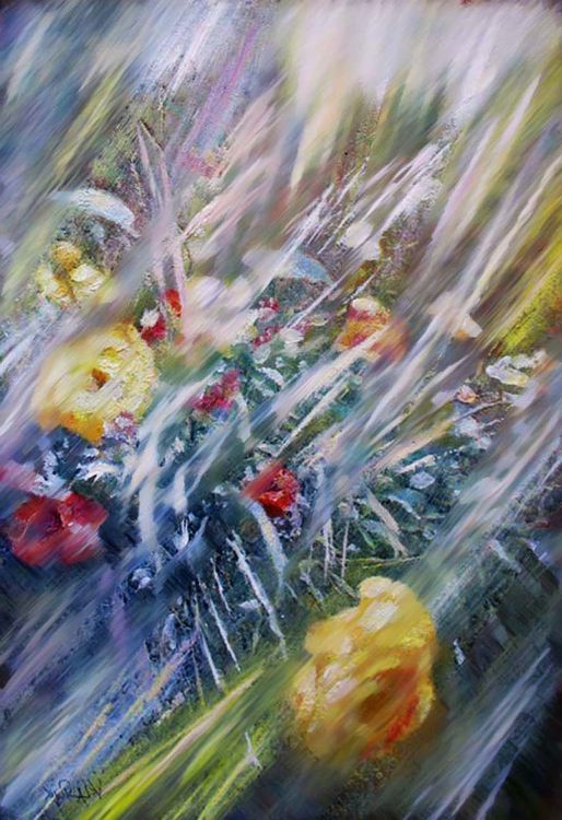 Impression of roses by Alexander Vlasyuk - search and link Fine Art with ARTdefs.com
