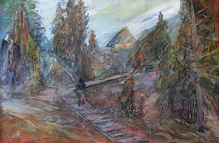 On the river Ob by Alexander Vlasyuk - search and link Fine Art with ARTdefs.com