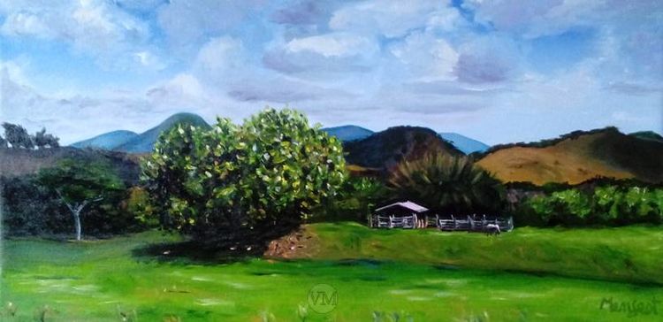View of the Caramonas Mountains by Vincent Mengeot - search and link Fine Art with ARTdefs.com