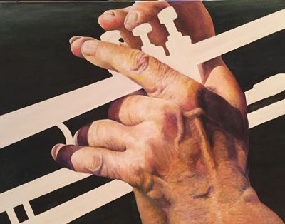 white Trumpet by Allan Skriloff - search and link Fine Art with ARTdefs.com