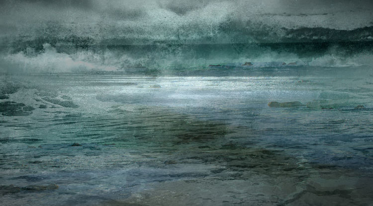 Cyan Sea by Chris Tuff - search and link Fine Art with ARTdefs.com