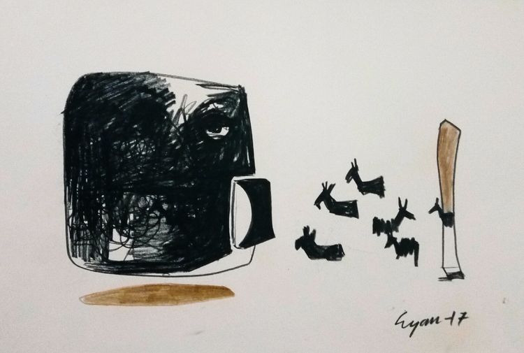 The visitors  by Gyanendra Pratap Singh - search and link Fine Art with ARTdefs.com