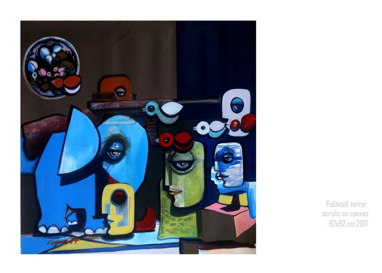 political terror  by Gyanendra Pratap Singh - search and link Fine Art with ARTdefs.com