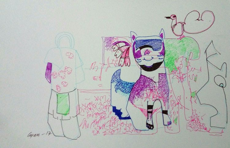 Drawing cat by Gyanendra Pratap Singh - search and link Fine Art with ARTdefs.com