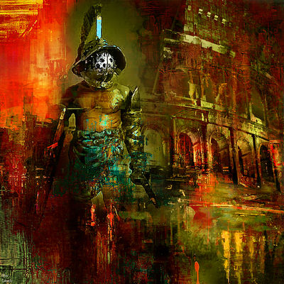 The last gladiator by Joe Ganech - search and link Fine Art with ARTdefs.com