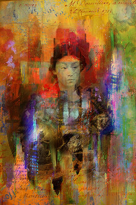 Woman samurai by Joe Ganech - search and link Fine Art with ARTdefs.com