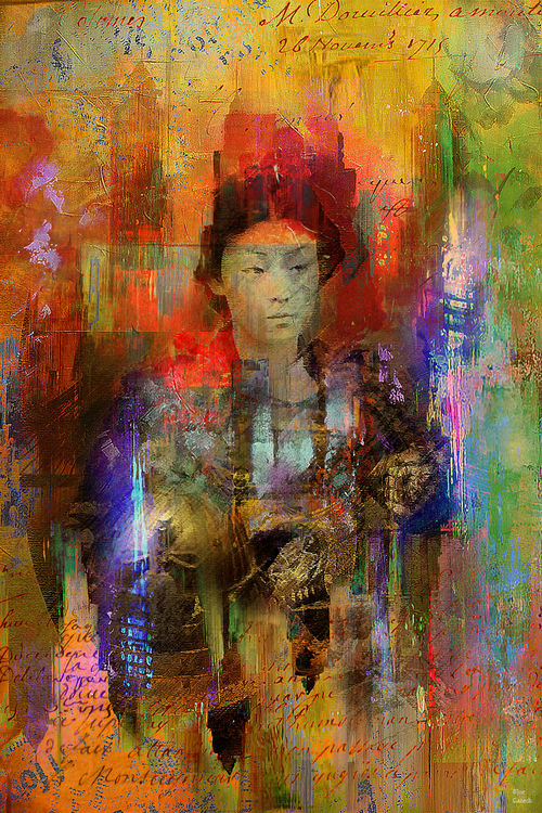 Woman samurai by Joe Ganech - search and link Fine Art with ARTdefs.com