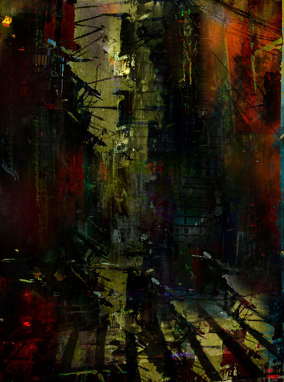 A street too quiet by Joe Ganech - search and link Fine Art with ARTdefs.com