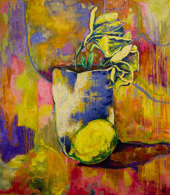Majestic August Lemons by Margaret Brown - search and link Fine Art with ARTdefs.com