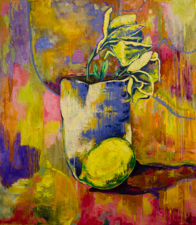 Majestic August Lemons by Margaret Brown - search and link Fine Art with ARTdefs.com