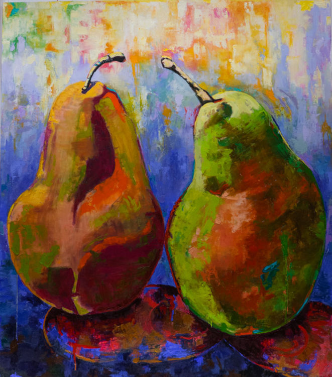 Pair of Pears by Margaret Brown - search and link Fine Art with ARTdefs.com