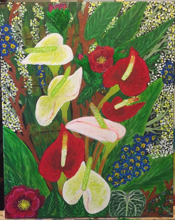 Calla Lillies by Teresa R Laurente - search and link Fine Art with ARTdefs.com