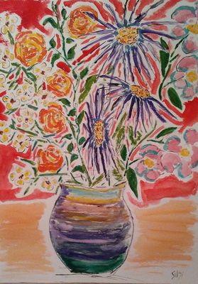Rainbow Vase by Susan Royer - search and link Fine Art with ARTdefs.com