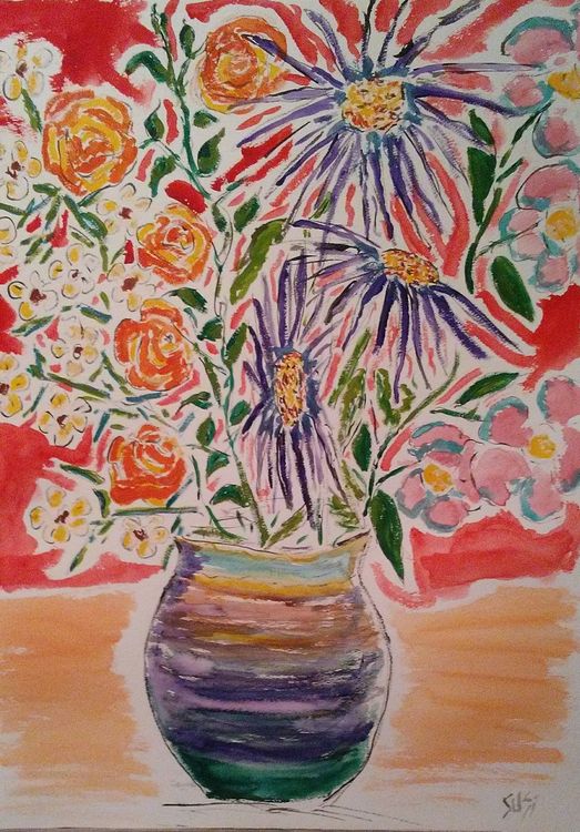 Rainbow Vase by Susan Royer - search and link Fine Art with ARTdefs.com