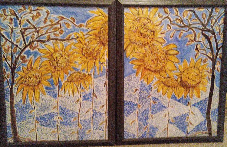 Bluesie Blooms by Susan Royer - search and link Fine Art with ARTdefs.com