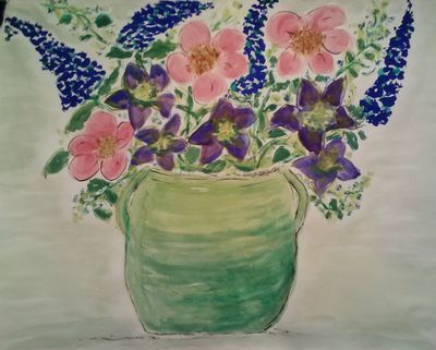 Lime Vase by Susan Royer - search and link Fine Art with ARTdefs.com