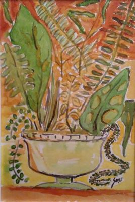 Greens Vase by Susan Royer - search and link Fine Art with ARTdefs.com
