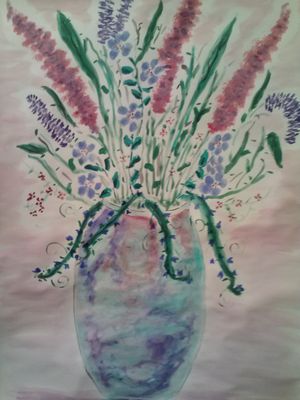 Blue Vase by Susan Royer - search and link Fine Art with ARTdefs.com