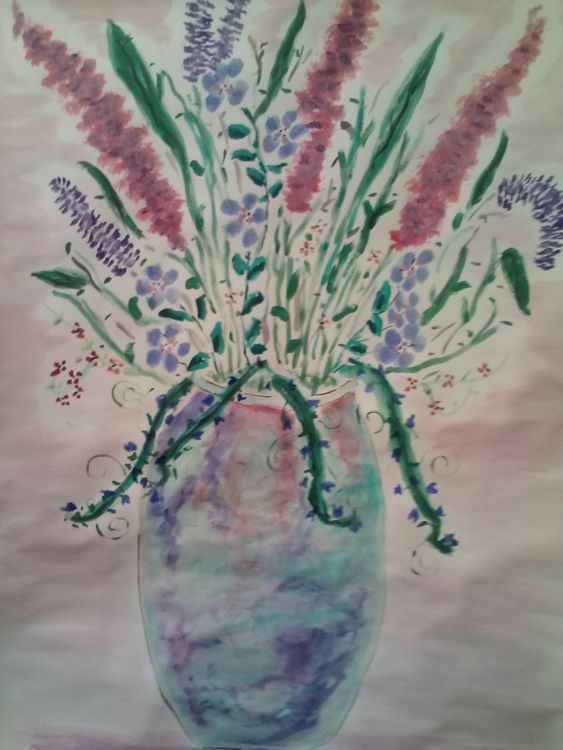 Blue Vase by Susan Royer - search and link Fine Art with ARTdefs.com