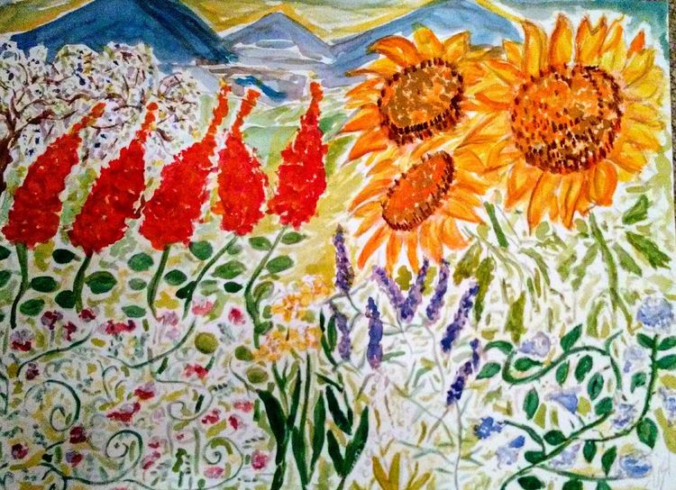 Second Mountain Garden by Susan Royer - search and link Fine Art with ARTdefs.com