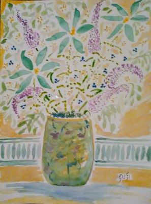 Tealtime Vase by Susan Royer - search and link Fine Art with ARTdefs.com