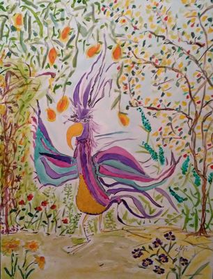 Wordbird by Susan Royer - search and link Fine Art with ARTdefs.com