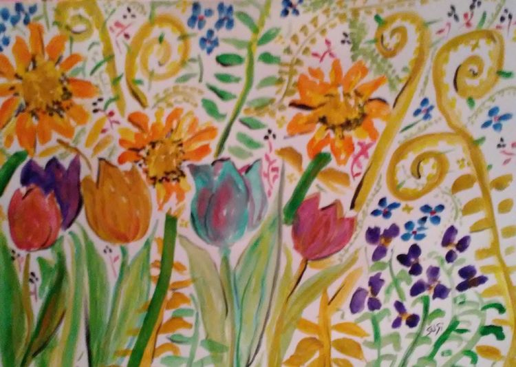 Sprouting and Shouting Out by Susan Royer - search and link Fine Art with ARTdefs.com