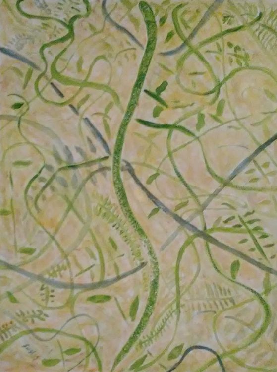 Camo Green Snake by Susan Royer - search and link Fine Art with ARTdefs.com