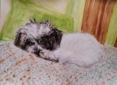 Bella Mon Chiot Precieux by Susan Royer - search and link Fine Art with ARTdefs.com