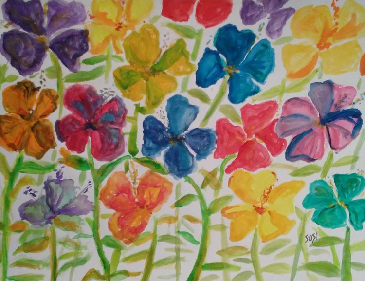 Posy Posse by Susan Royer - search and link Fine Art with ARTdefs.com