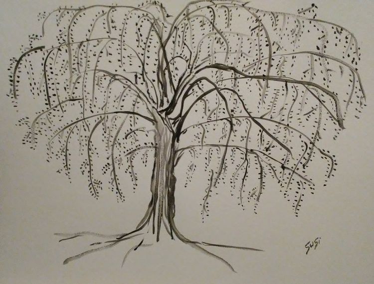 Tree Post by Susan Royer - search and link Fine Art with ARTdefs.com