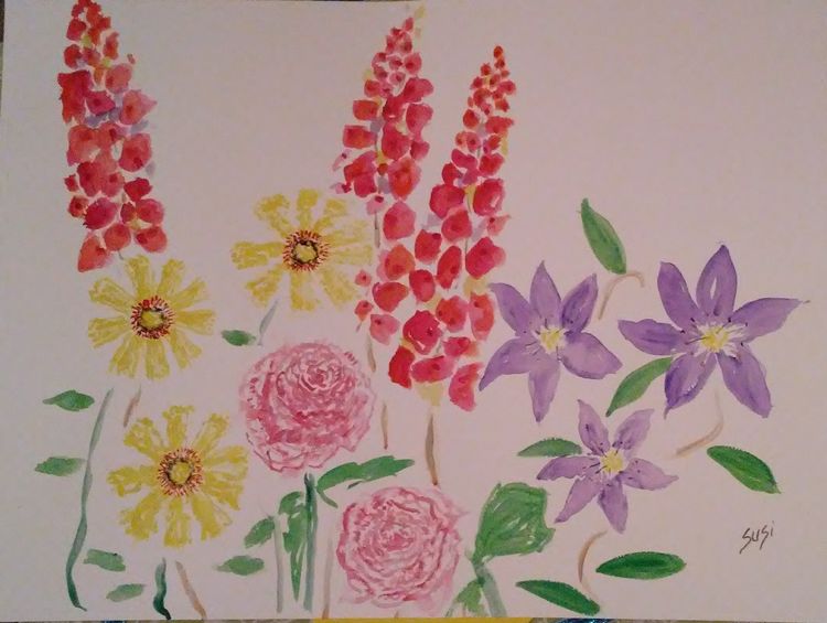Flowers for All by Susan Royer - search and link Fine Art with ARTdefs.com
