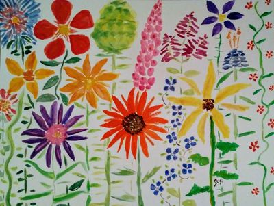 Flower Fiesta by Susan Royer - search and link Fine Art with ARTdefs.com