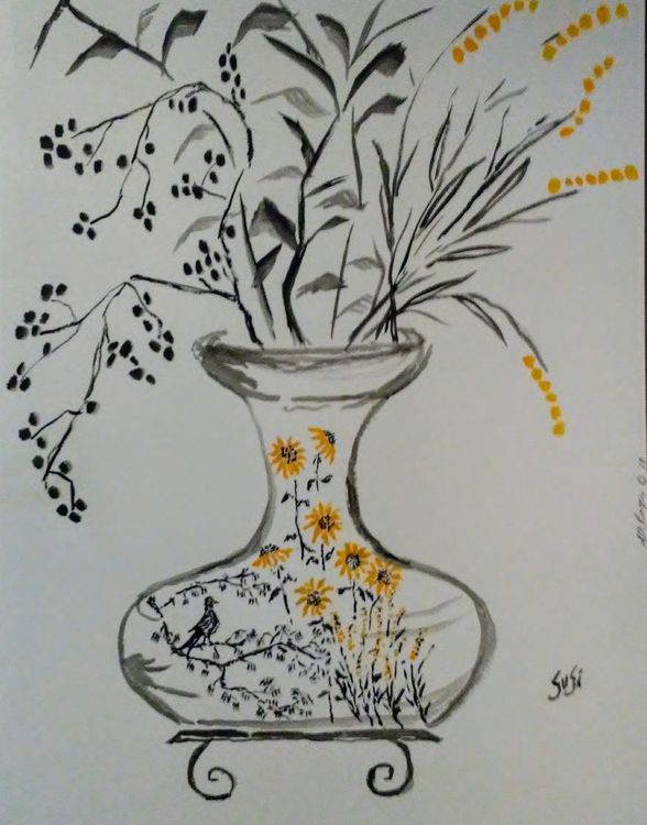 Raven Vase by Susan Royer - search and link Fine Art with ARTdefs.com