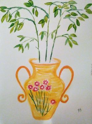 Scroll Armed Vase by Susan Royer - search and link Fine Art with ARTdefs.com