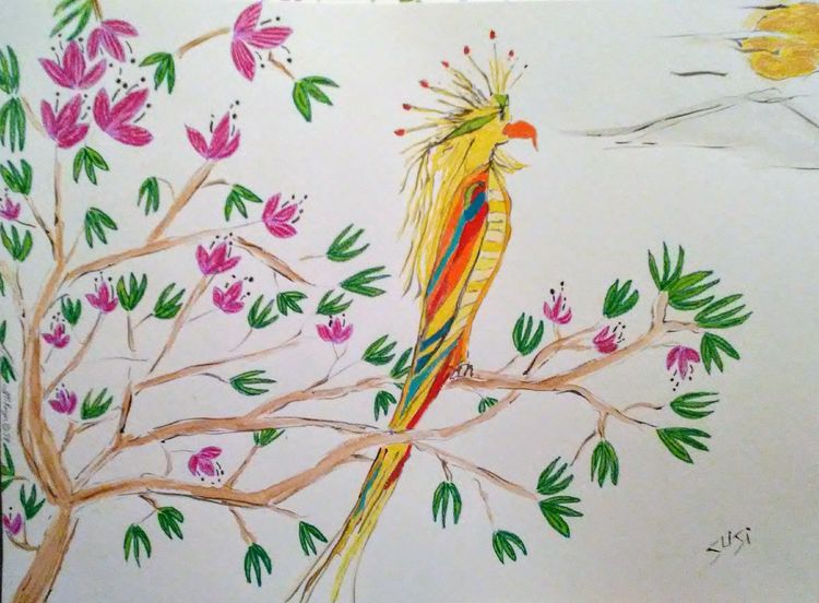 Thoughtbird by Susan Royer - search and link Fine Art with ARTdefs.com