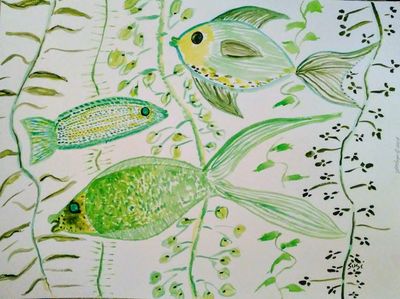 Swimfins by Susan Royer - search and link Fine Art with ARTdefs.com