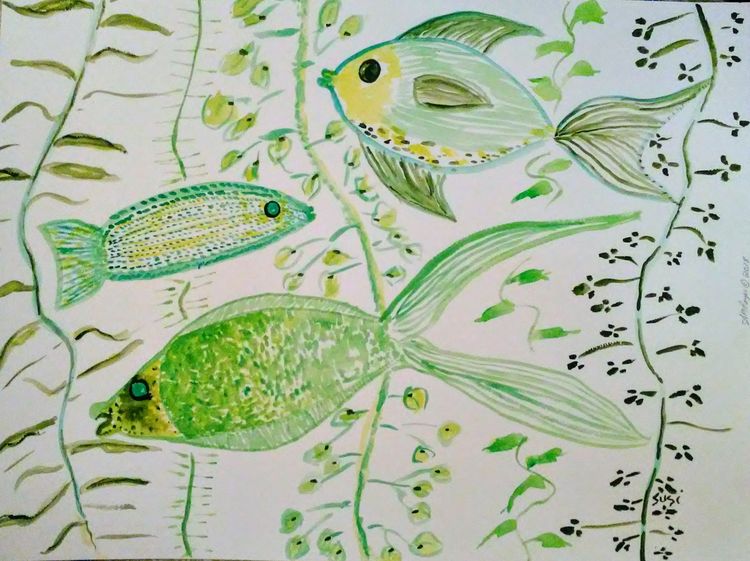 Swimfins by Susan Royer - search and link Fine Art with ARTdefs.com